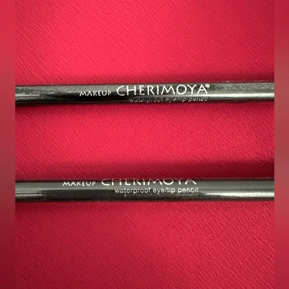 Cherimoya Dark Brown & White Waterproof Eye/Lip Pencils with Sharpeners. NWT